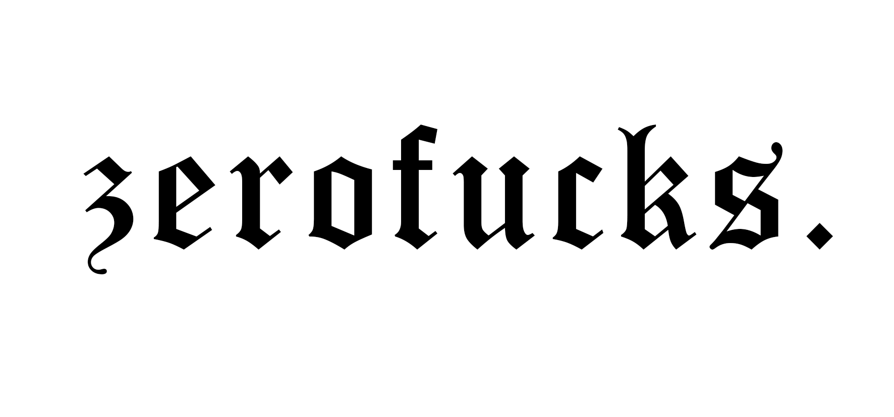 ZEROFUCKS STICKER